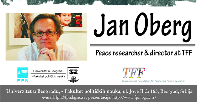Предавања др Јана Оберга – Conflict Resolution Practice: Syria, Photography & Media Images